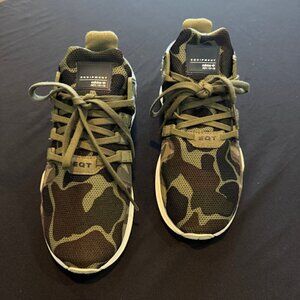 ADIDAS EQT Support ADV Camo Sneaker Olive Green/Black US size 3